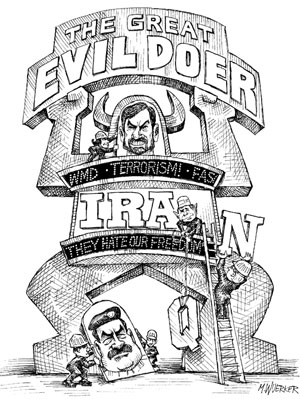 Cartoon depicting the IRA as "the great evildoer"